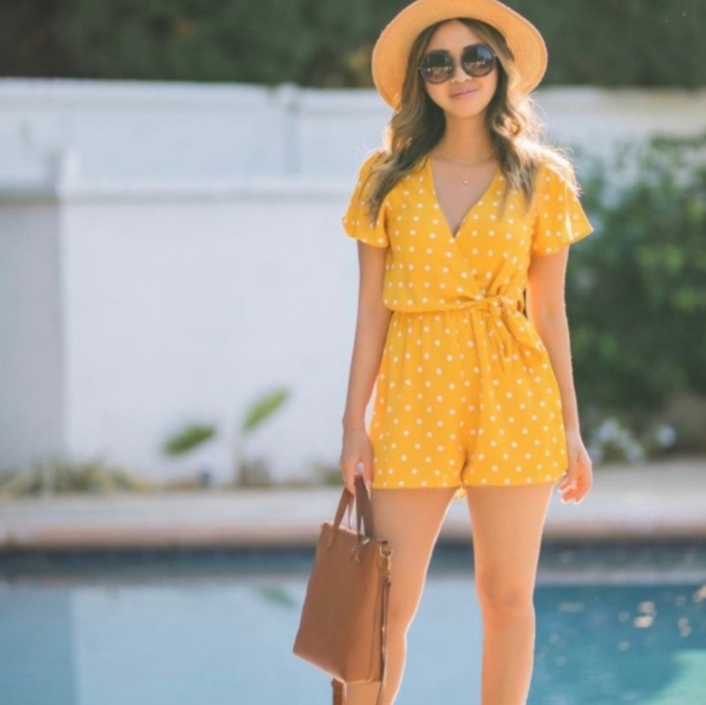 Everly polkadot romper